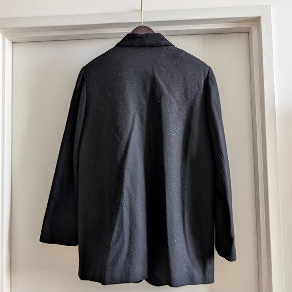 Vintage Sag Harbor Black 100% Wool Blazer with Velvet Collar - Size 16 - Picture 3 of 6